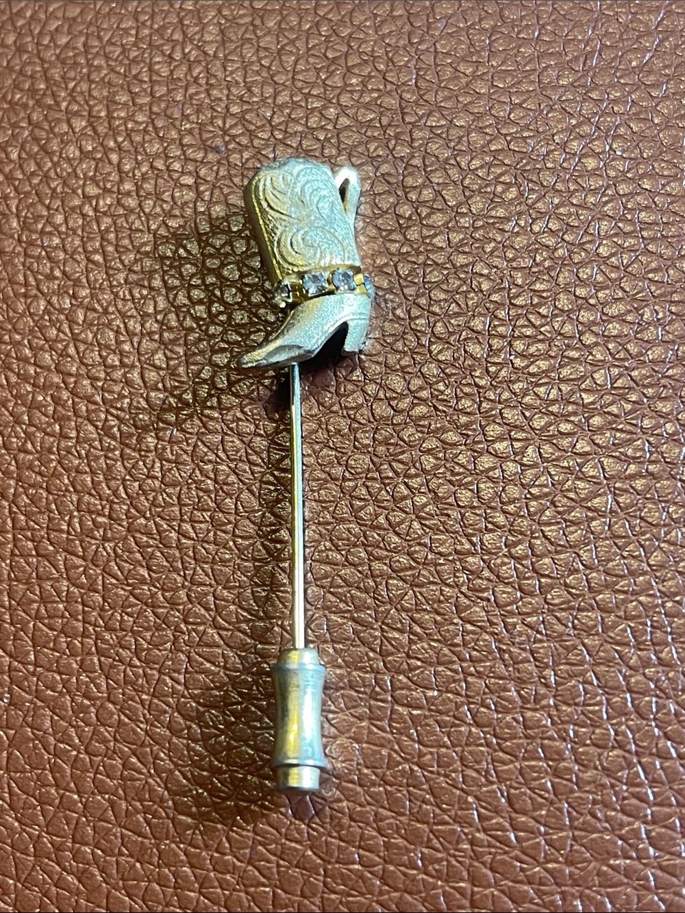 gold Cowboy Boot Lapel Pin - Men's Accessory